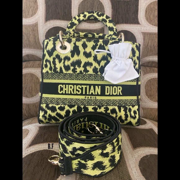 DIOR MEDIUM LADY D-LITE LIME POP MIZZA EMBROIDERY BAG! BRAND NEW! - Picture 8 of 14
